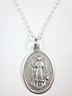Ladies St Raphael the Archangel Medal Pendant Necklace 20" Chain 