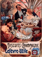 Poster Biscuits Champagne by A. Mucha Tile Mural Kitchen Wall Backsplash Ceramic