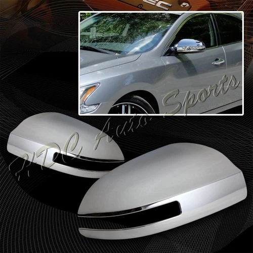 For 2009-2015 Nissan Maxima Chrome ABS Plastic Side Mirror Cover W/ Signal Cut