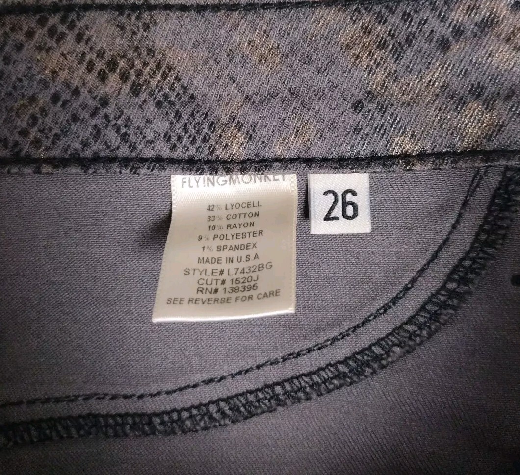 Flying Monkey Metallic Copper Gray Snakeskin Glam… - image 2