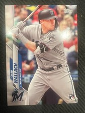 2020 Topps Series 2 - Chad Wallach ( Miami Marlins ) Rookie RC #658