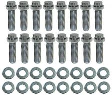 BB Chevy Chrome 12pt Intake Manifold Bolt 16pc Kit 3/8"-16 x 1 1/4" BBC #9835