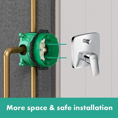 hansgrohe Logis bath and shower mixer for 2 outlets, chrome 71405000 rough in