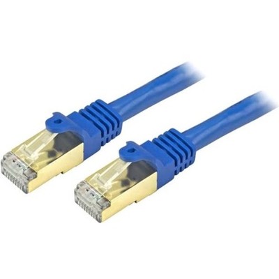 StarTech 12ft Blue Cat6a Shielded Patch Cable - Cat6a Ethernet Cable - 12 ft Cat