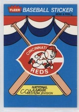 1989 Fleer Team Stickers Inserts Cincinnati Reds #CIN 0s5