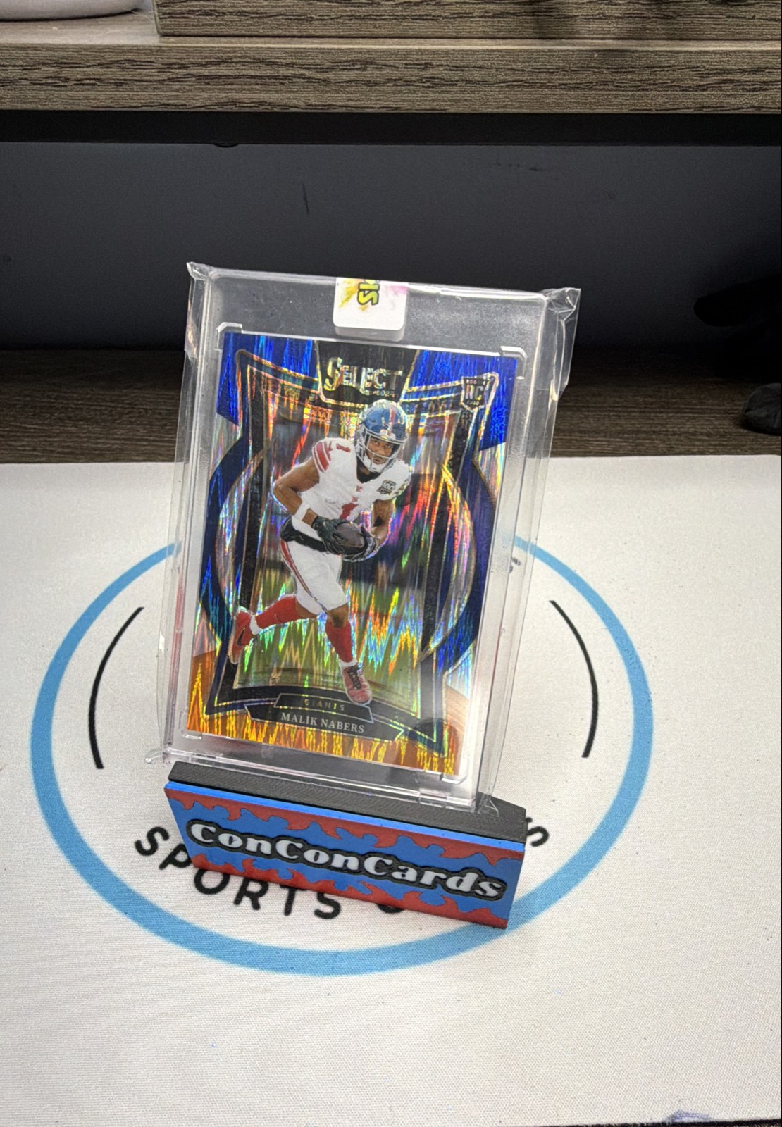 2024 Panini Select -Premier Level Malik Nabers Blue & Orange Shock Prizm /35 RC