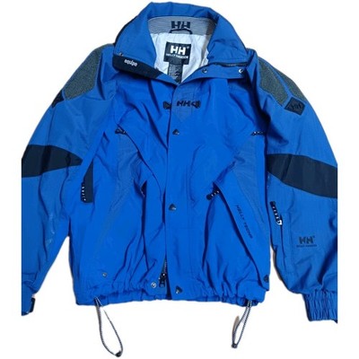 Helly Hansen Mens Jacket Small Blue Black Parka Ski Snow Vintage Equipe