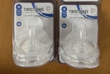 Twistshake tétines biberon anti-colique transparentes 6+ mois lot de 2