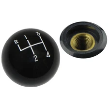 64-88 GM 1 7/8 Black Hurst 4 speed Shifter Handle Ball Knob Fine Thread 3/8-24