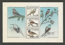 SLOVAKIA 1999 BIRDS SOUVENIR SHEET. MINT NEVER HINGED.
