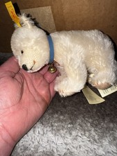 Steiff Cream polar bearPlush Stuffed Animal w/ Bell, Ear Tag, With Tags