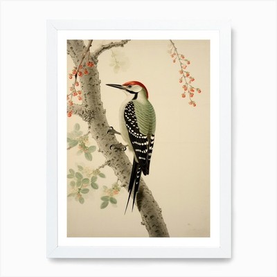 Ohara Koson inspiriert Vogel Gemälde gerahmt Wandbild Poster Leinwanddruck Bild