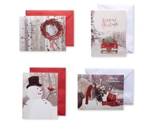 Christmas and Holiday Cards Boxed with Envelopes, Photo Pinwheel (20-Count)