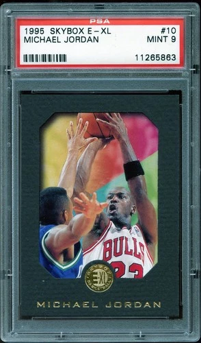 1995 Skybox E-XL MICHAEL JORDAN #10 Basketball Card PSA 9 MINT
