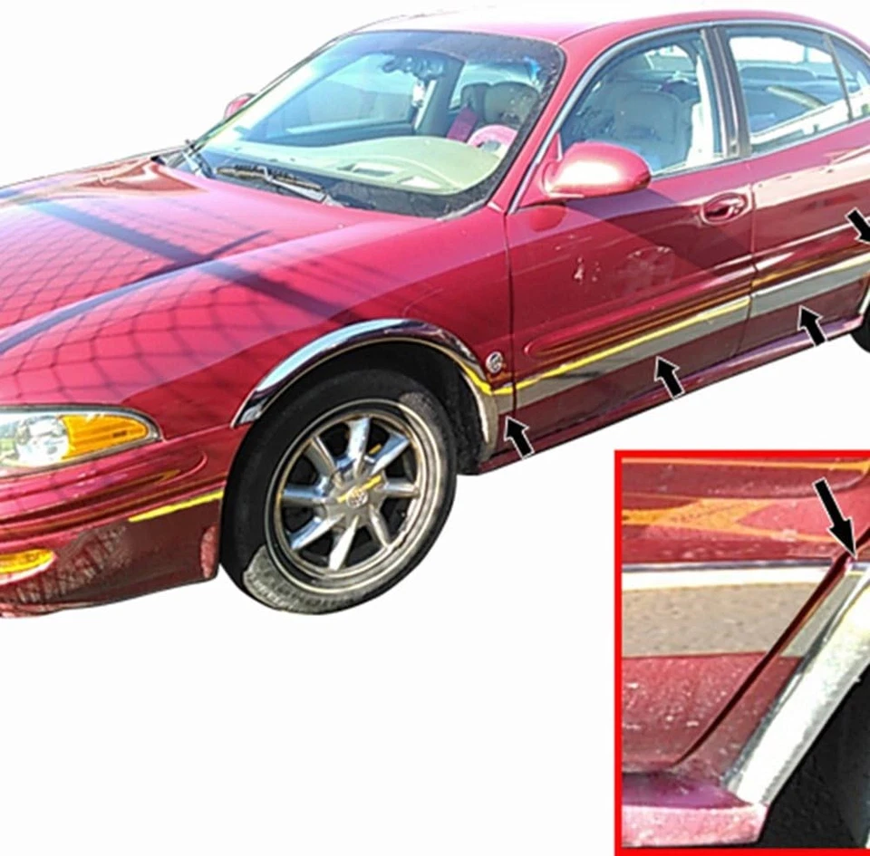 Body Side Molding 3.5" Wide (8pc) for 2000-2005 Buick Lesabre  - Image 2 of 4