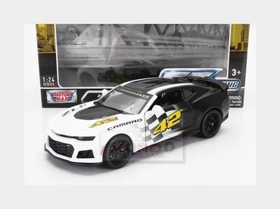 1:24 MOTORMAX Chevrolet Camaro Zl1 #42 Racing 2017 White Black MTM73797 - Photo 1/2