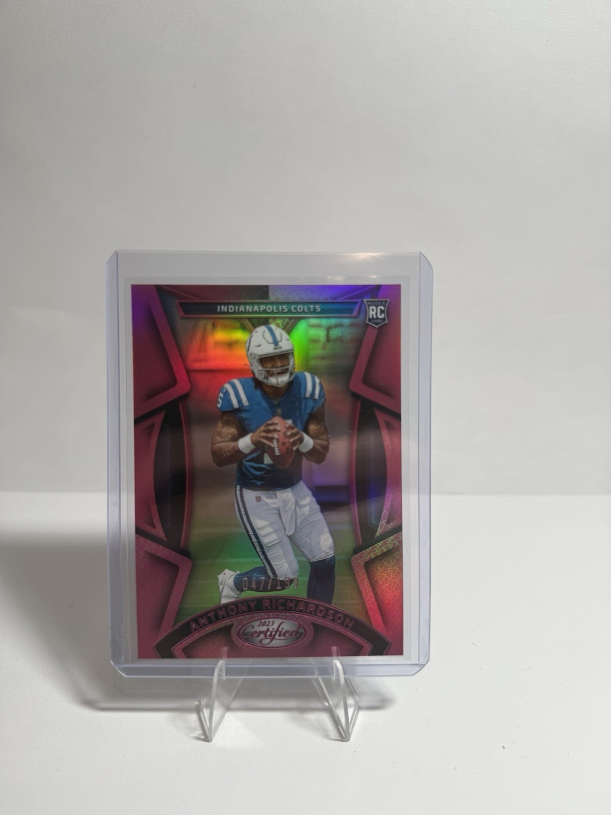 2023 Panini Certified #162 Anthony Richardson Mirror Pink #/199