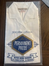 VNTG 1960  s NEW ORIGINAL PKG Girls Sleeveless White Blouse Size 8