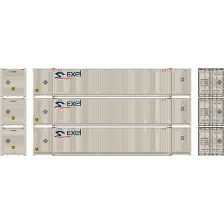 Contenedor Athearn 26650 escala HO Exel RTR 53' CIMC #2 (juego de 3) | Condition: New