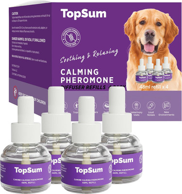 Dog Calming Diffuser Refills: 4 Pack Dog Pheromones Calming Diffuser Refills - D