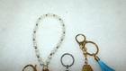 3 ASSORTED STYLES & MATERIAL KEYCHAIN PURSE HANDBAG KEY RINGS — photo 3