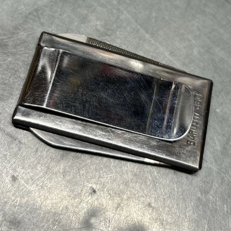 Navaja de bolsillo publicitaria de aluminio Kaiser con papeles de garantía de por vida Barlow Foto 4 de 4