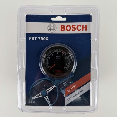 Bosch Performance Sport II 2-5/8'' Tachometer Black Face - FST 7906 - NEW SEALED