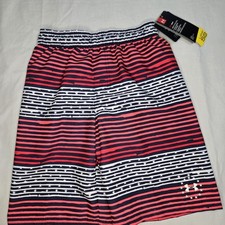 Under Armour Swim Trunks Freedom Size Boys Youth Medium Bathing Suit Lined NWT