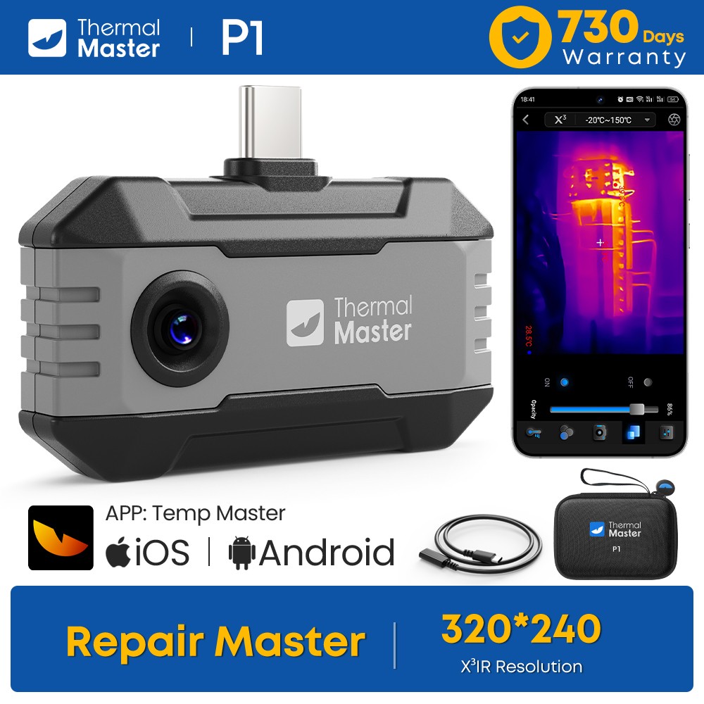 320*240 P1 Thermal Camera iOS&Android Type-C Phone 1112℉Thermal