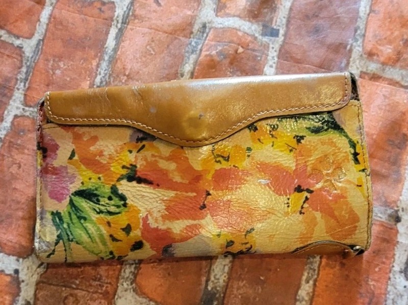 Patricia Nash Floral Leather Bifold Wallet – Women's Vintage Style Organizer Guc
