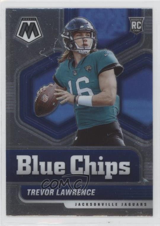 2021 Panini Mosaic Blue Chips Trevor Lawrence #1 Rookie RC 14tz