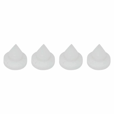 4-Pack Brake & Clutch Pedal Stopper Pads For Honda Civic & Accord - White Plastic Clip-On Bushings