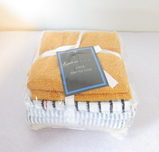 Tea Towels 4 Pack New Sealed Orange Striped Various Colour