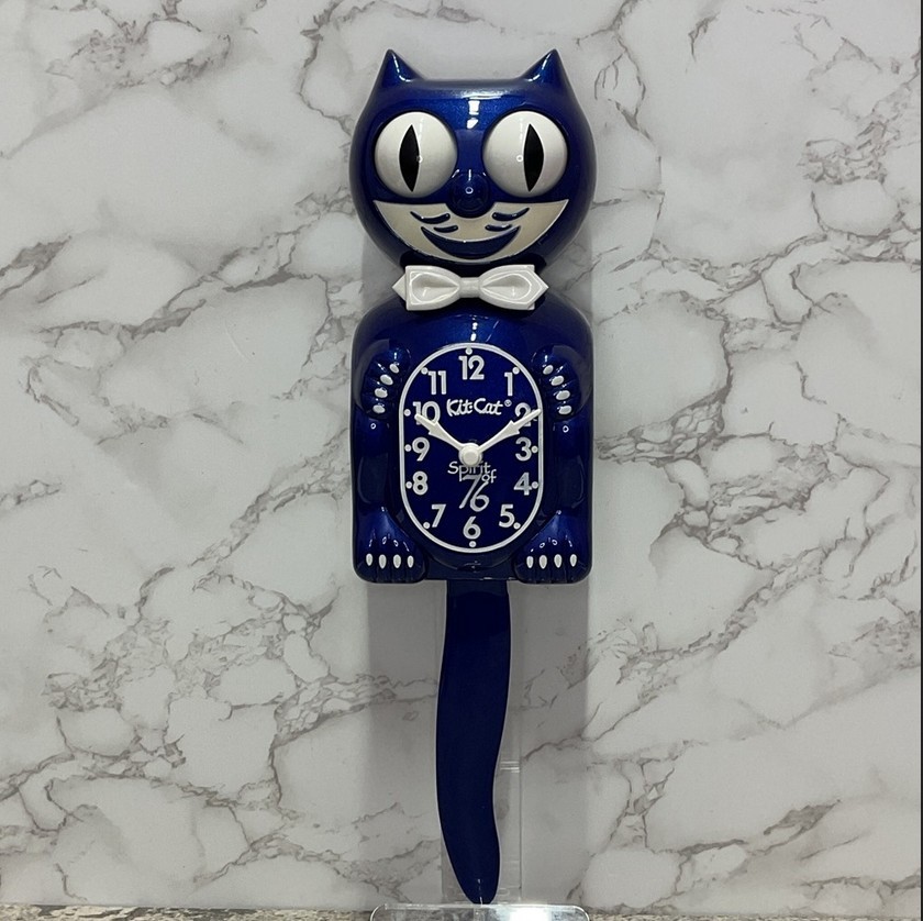 Rare Spirit of 76 Kit-Cat Klock Clock in sparkle Blue | eBay