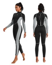 JSNORKLET Womens 3mm Back Zip Full Wetsuit for Diving