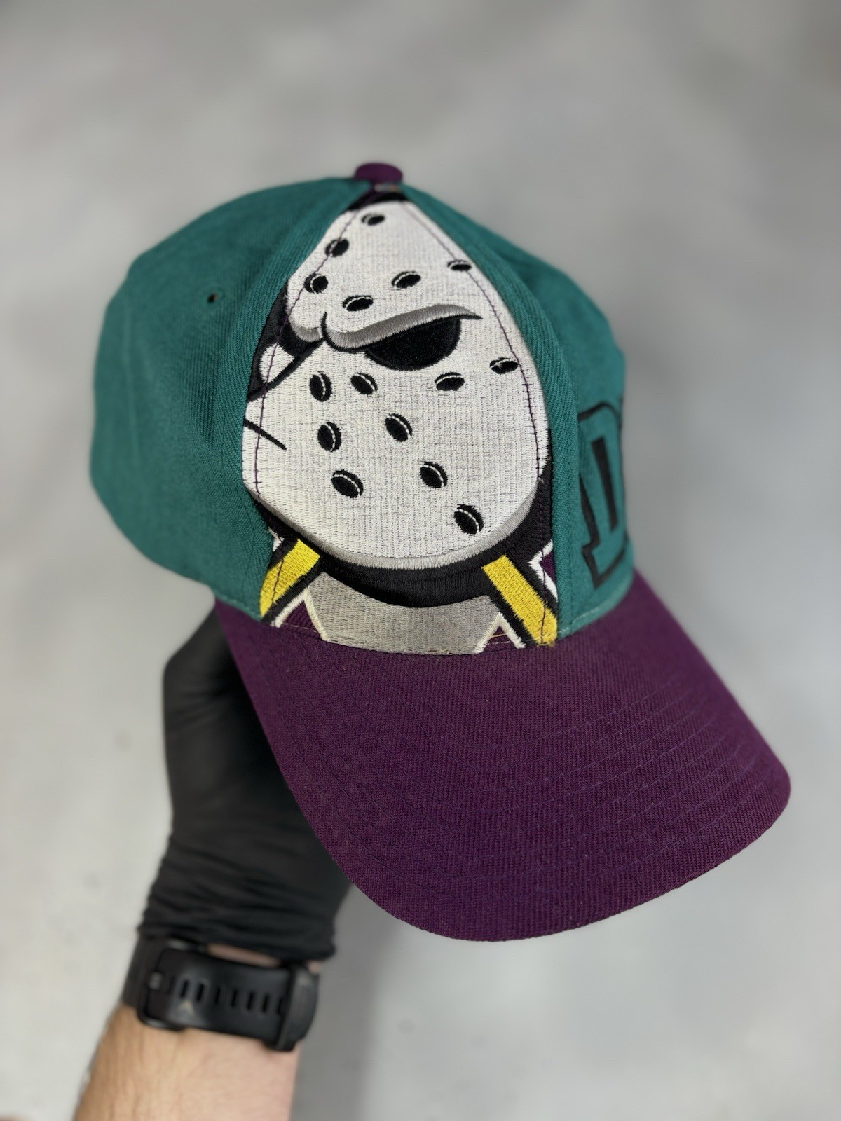 Vintage NHL Anaheim Mighty Ducks Twins Snapback Hat Cap 90s American Needle