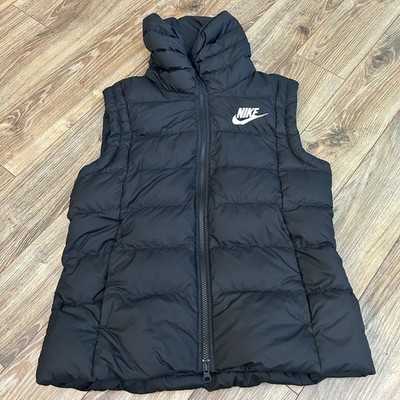 NIKE NSW Black Down Filled Vest 854857 010 Women s M