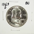 1963-D Franklin Half Dollar BU 90% Silver #C1 "spots"