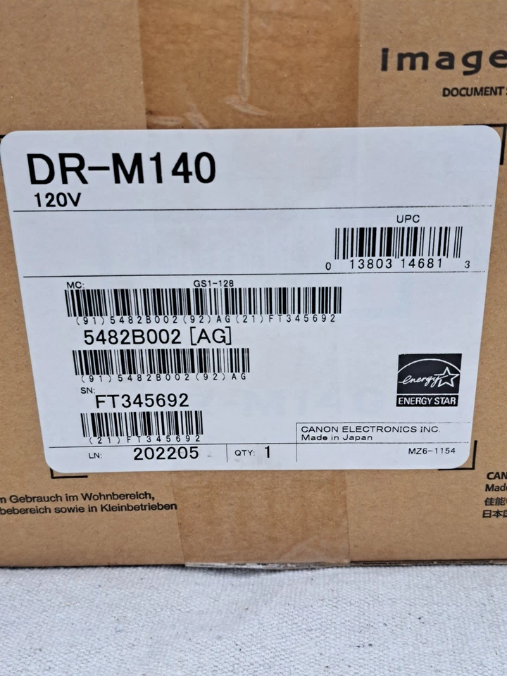 Canon imageFORMULA DR-M140 Office Document Scanner – New in Box - Image 3 of 4