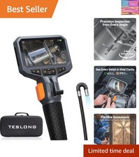 Two-Way Articulating Borescope with Light, Industrial Endoscope Inspection Ca...
