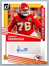 KINGSLEY SUAMATAIA 2025 PANINI DONRUSS NFL FOOTBALL SIGNATURE MARKS AUTO