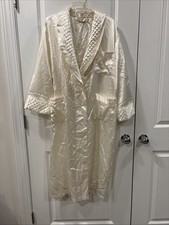 Vintage Victoria s Secret Gold Label Satin Robe White P/S Y2K