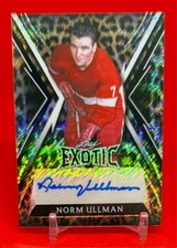 🏒2024 Leaf Metal Hockey Norm Ullman #E-NU1 Red Wings Leopard Exotic Auto✏️2/7;