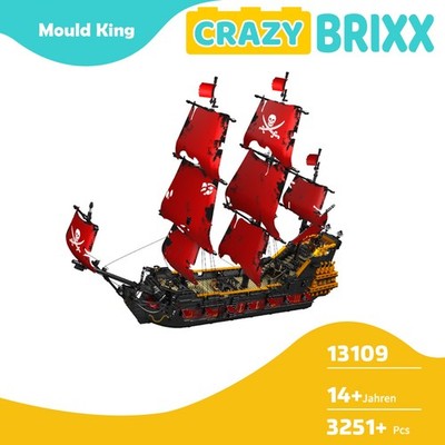 Mould King 13109S Piratenschiff Queen Anne's Revenge Klemmbausteine Bausatz