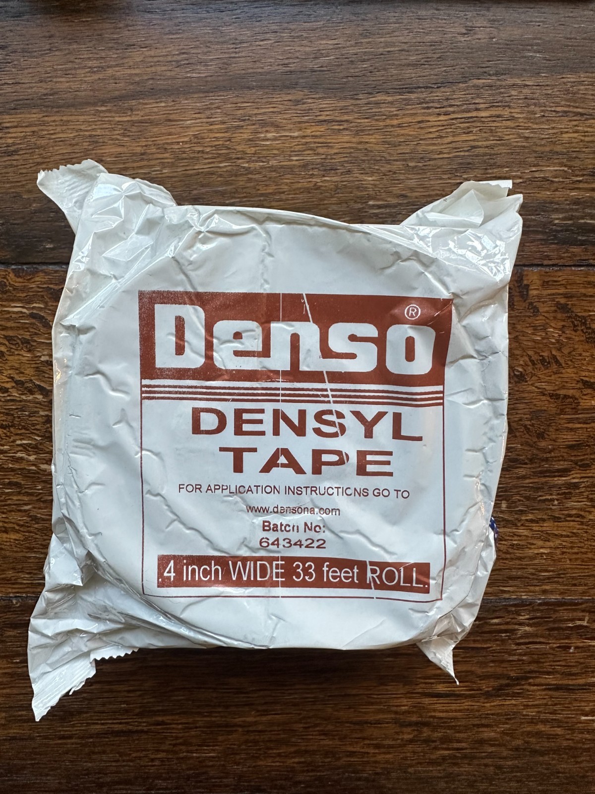 Denso Densyl Tape – 4" x 33' – New, Unopened