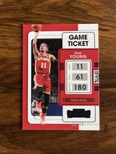 2021-22 Panini Contenders TRAE YOUNG #4 Game Ticket Blue Parallel /49