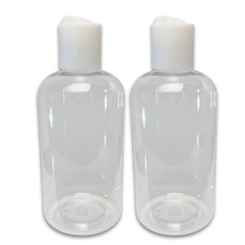 Plastic Squeeze Bottles with Disc Cap, 8 oz/2-Pack, Travel Size, Refillable, BPA