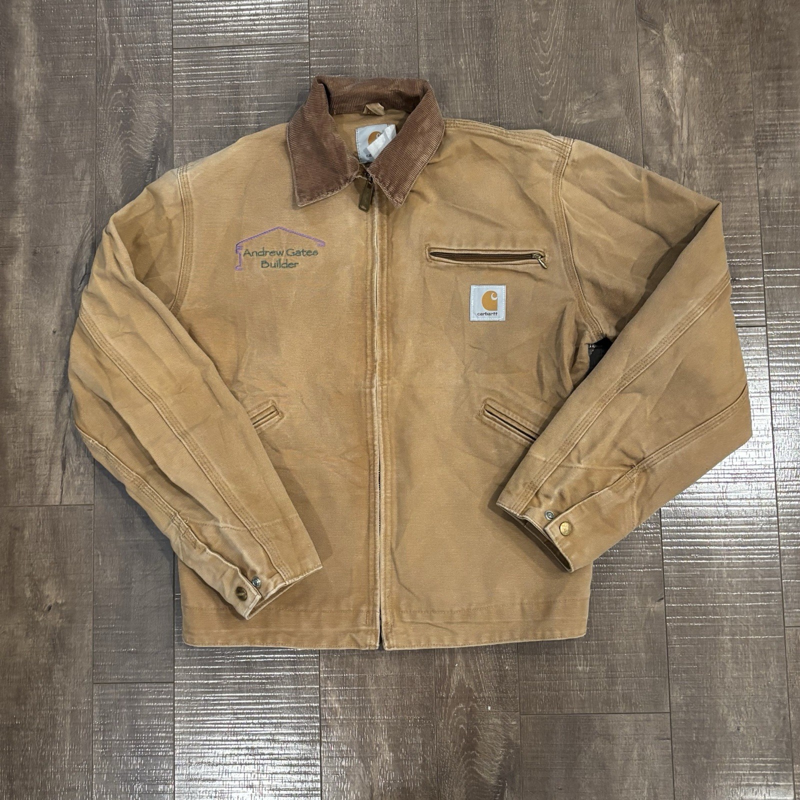 vintage 90’s carhartt unlined detroit jacket Brown size small