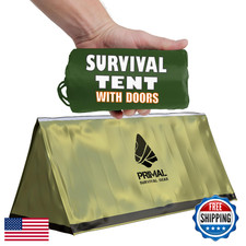Survival Shelter Bug Out Bag Storm Tent Doors Emergency Bivy Camping Tactical To