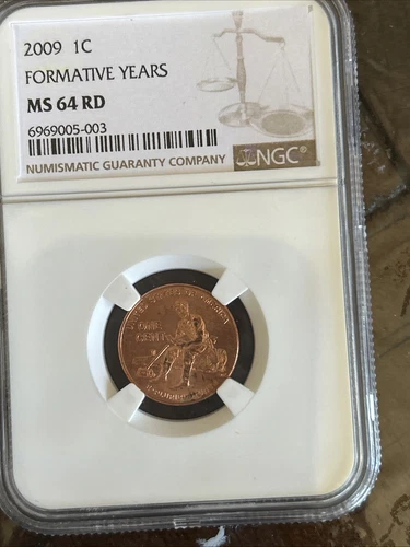 2009 Lincoln 1c Formative Years 1c NGC Certified, Mint State 64, Black Arm,